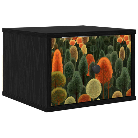 vidaXL Τοίχου κομοδίνο ZAANDAM Μαύρη Δρυς 36 x 33 x 25 εκ.