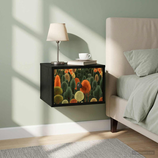 vidaXL Τοίχου κομοδίνο ZAANDAM 2 τμχ. Μαύρη Δρυς 36 x 33 x 25 εκ.