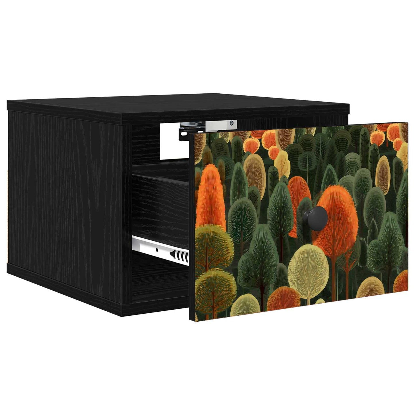 vidaXL Τοίχου κομοδίνο ZAANDAM 2 τμχ. Μαύρη Δρυς 36 x 33 x 25 εκ.