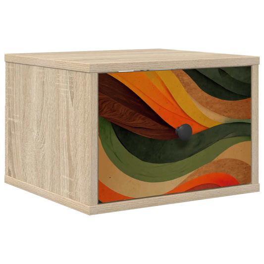 vidaXL Τοίχου κομοδίνο BONN Sonoma Δρυς 36 x 33 x 25 εκ.