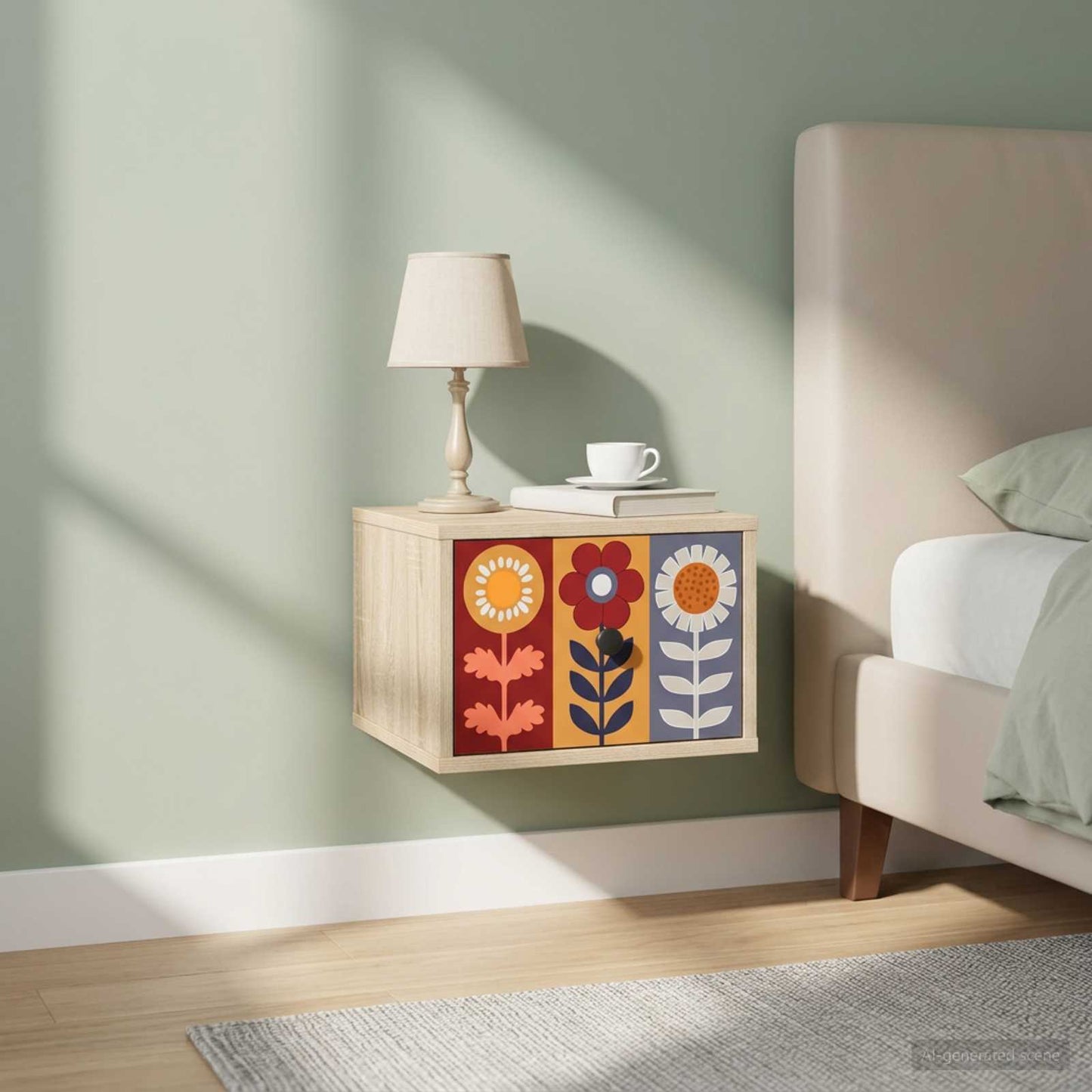 vidaXL Τοίχου κομοδίνο ESSEN 2 τμχ. Sonoma Δρυς 36 x 33 x 25 εκ.
