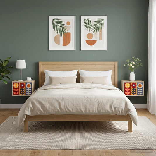 vidaXL Τοίχου κομοδίνο ESSEN 2 τμχ. Sonoma Δρυς 36 x 33 x 25 εκ.