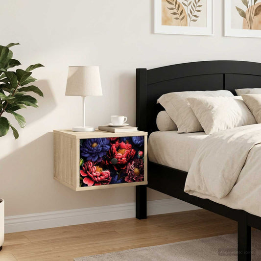 vidaXL Τοίχου κομοδίνο KIEL 2 τμχ. Sonoma Δρυς 36 x 33 x 25 εκ.
