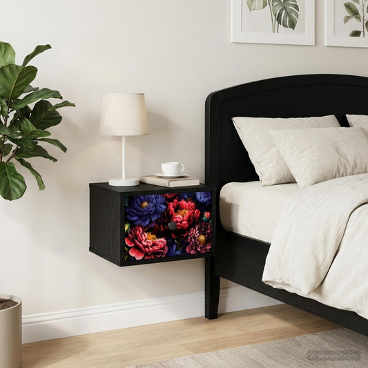 vidaXL Τοίχου κομοδίνο KIEL Μαύρη Δρυς 36 x 33 x 25 εκ.