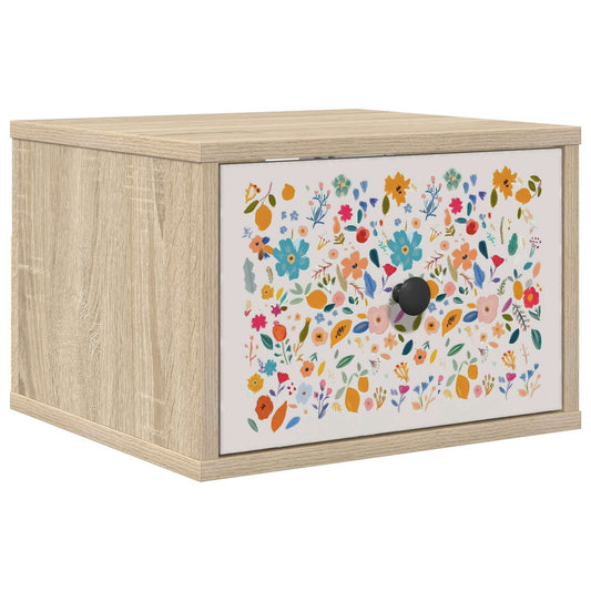 vidaXL Τοίχου κομοδίνο MAINZ Sonoma Δρυς 36 x 33 x 25 εκ.