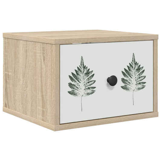 vidaXL Τοίχου κομοδίνο HANAU Sonoma Δρυς 36 x 33 x 25 εκ.