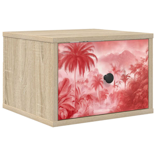 vidaXL Τοίχου κομοδίνο AACHEN Sonoma Δρυς 36 x 33 x 25 εκ.