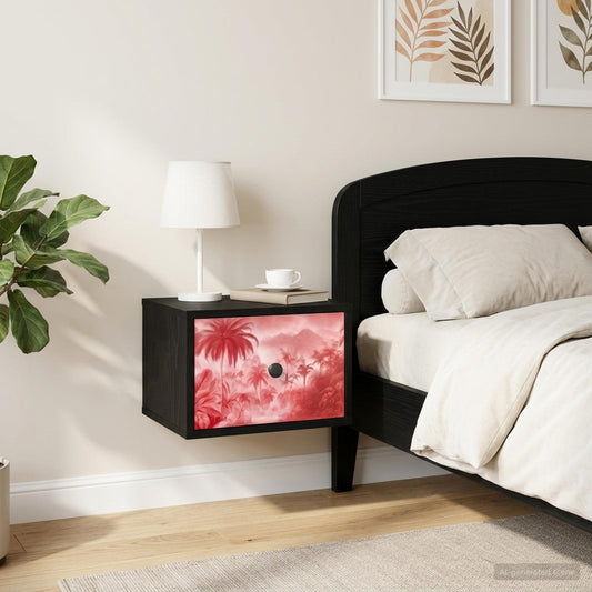 vidaXL Τοίχου κομοδίνο AACHEN Μαύρη Δρυς 36 x 33 x 25 εκ.