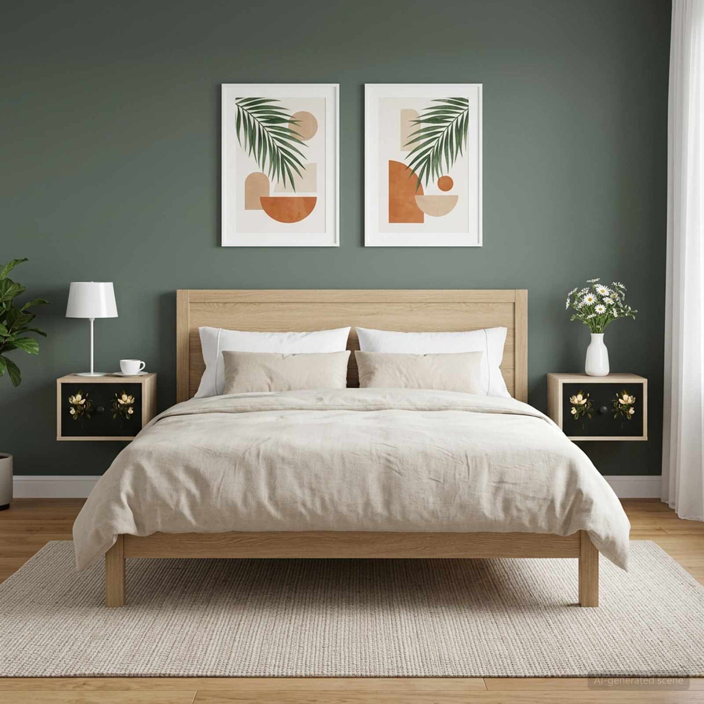 vidaXL Τοίχου κομοδίνο BREMEN 2 τμχ. Sonoma Δρυς 36 x 33 x 25 εκ.