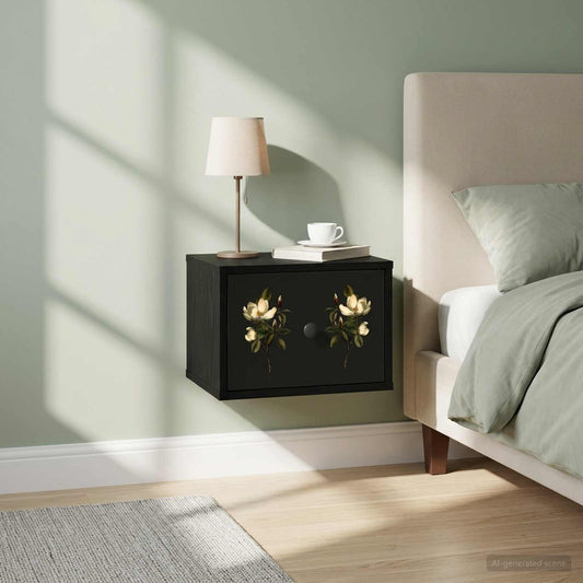 vidaXL Τοίχου κομοδίνο BREMEN Μαύρη Δρυς 36 x 33 x 25 εκ.