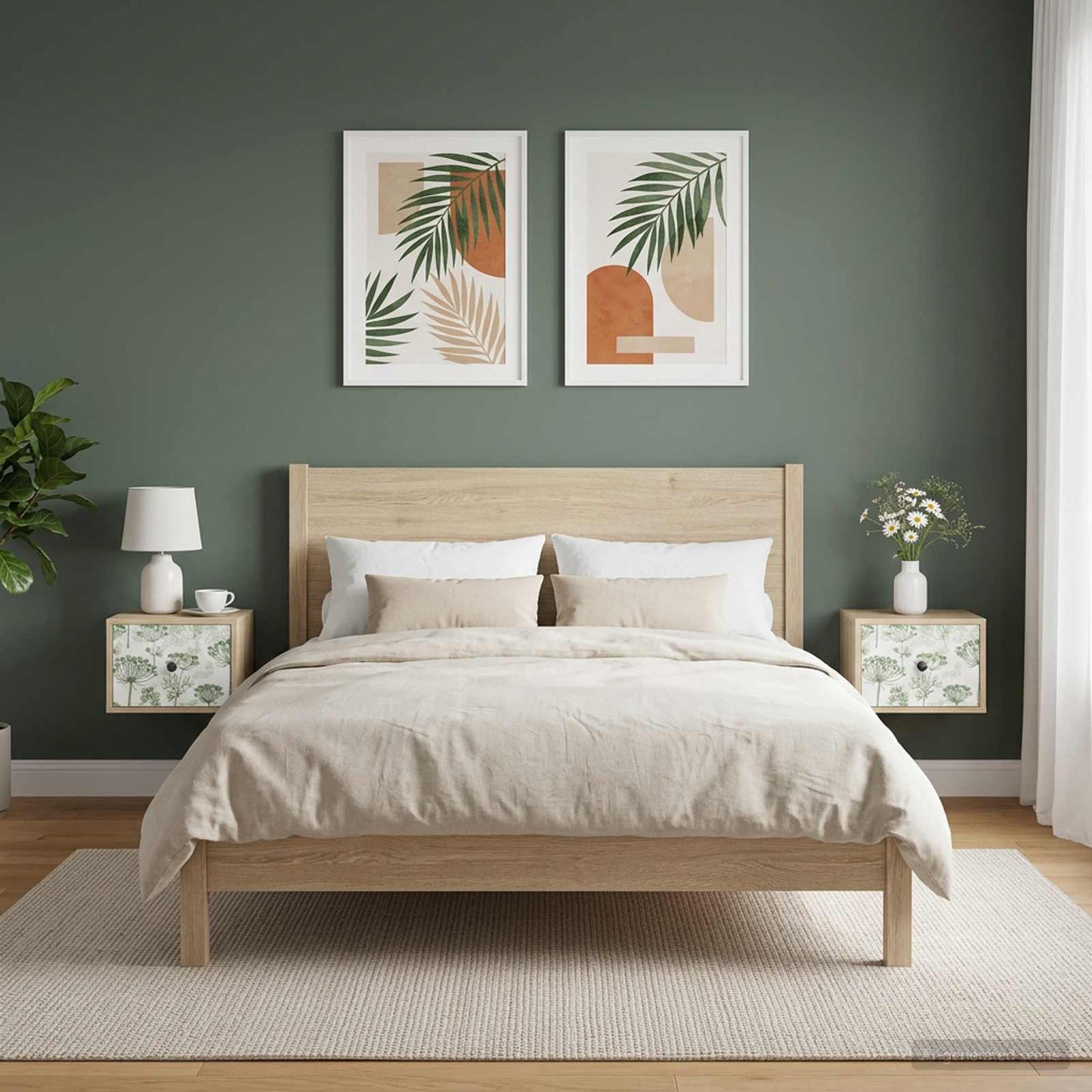 vidaXL Τοίχου κομοδίνο GOTHA 2 τμχ. Sonoma Δρυς 36 x 33 x 25 εκ.