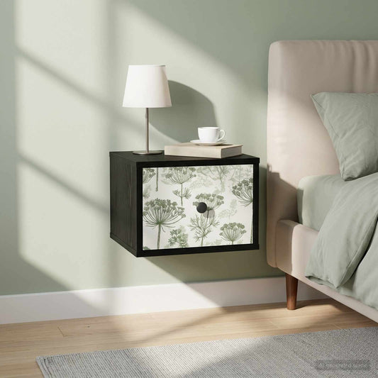 vidaXL Τοίχου κομοδίνο GOTHA Μαύρη Δρυς 36 x 33 x 25 εκ.