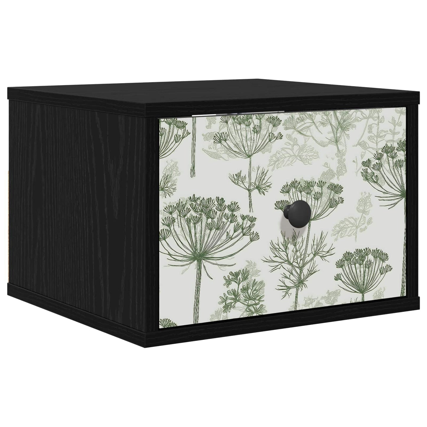 vidaXL Τοίχου κομοδίνο GOTHA Μαύρη Δρυς 36 x 33 x 25 εκ.