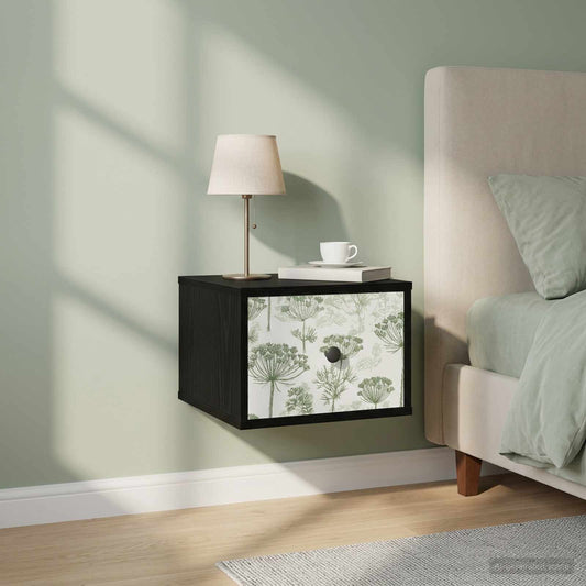 vidaXL Τοίχου κομοδίνο GOTHA 2 τμχ. Μαύρη Δρυς 36 x 33 x 25 εκ.