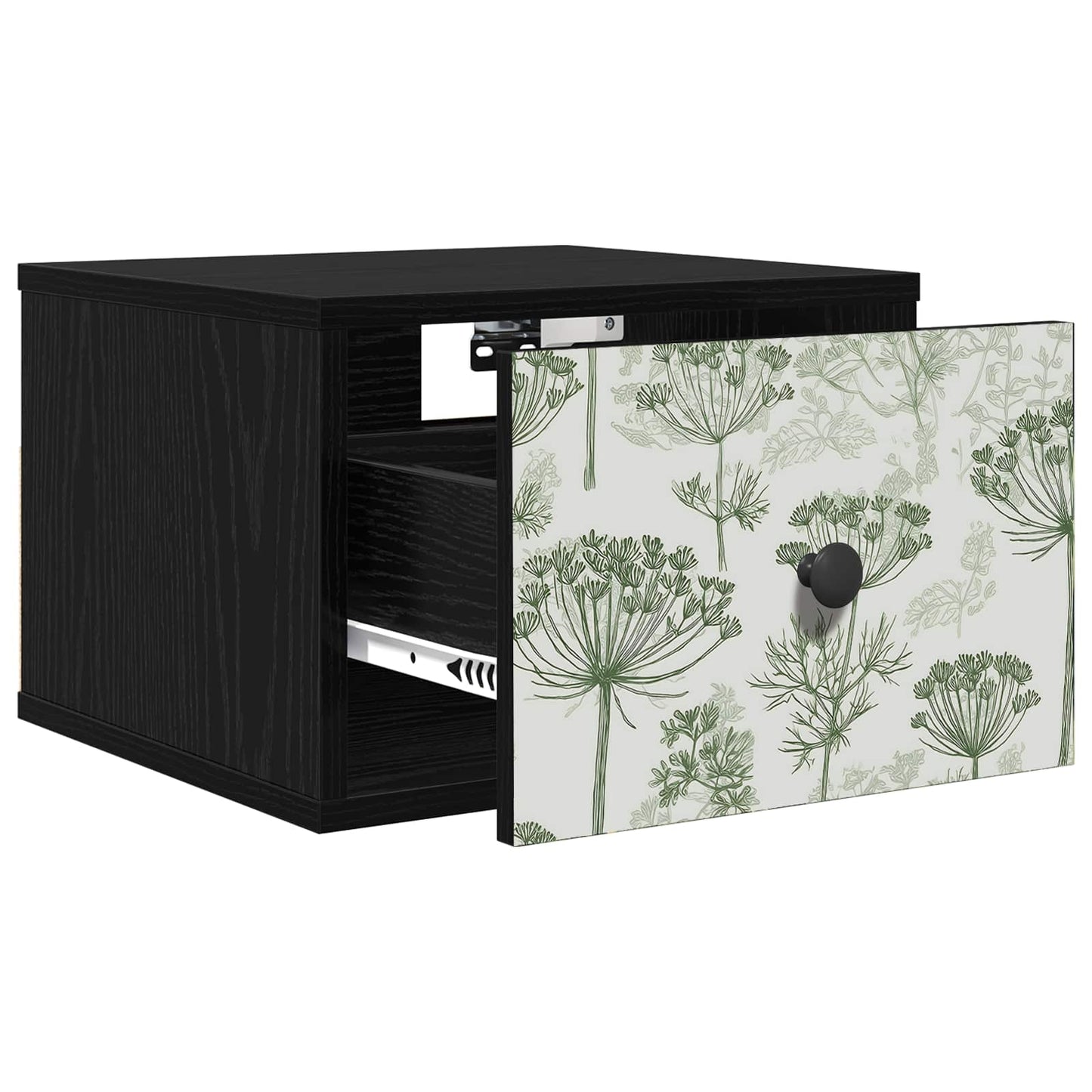 vidaXL Τοίχου κομοδίνο GOTHA 2 τμχ. Μαύρη Δρυς 36 x 33 x 25 εκ.