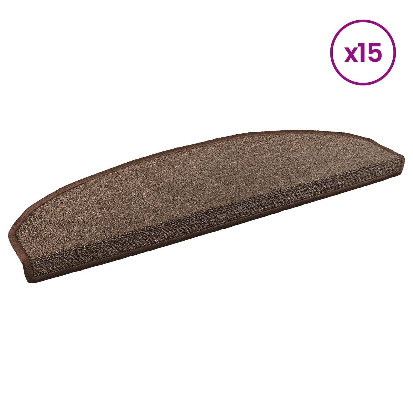 vidaXL Αυτοκόλλητα Ματ Σκαλοπατιών 15 τμχ. 80 x 24,5 x 3,5 εκ. Καφετί