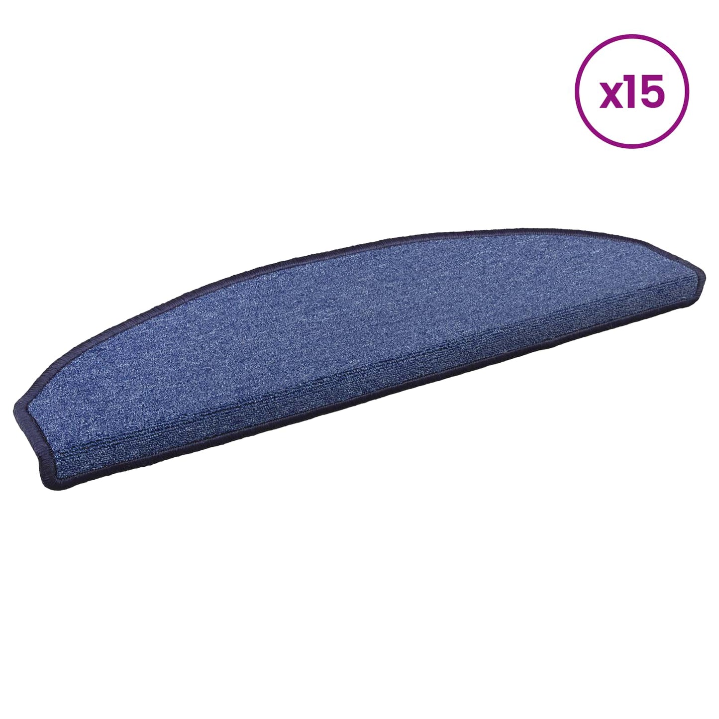 vidaXL Αυτοκόλλητα Ματ Σκαλοπατιών 15 τμχ. 80 x 24,5 x 3,5 εκ. Μπλε
