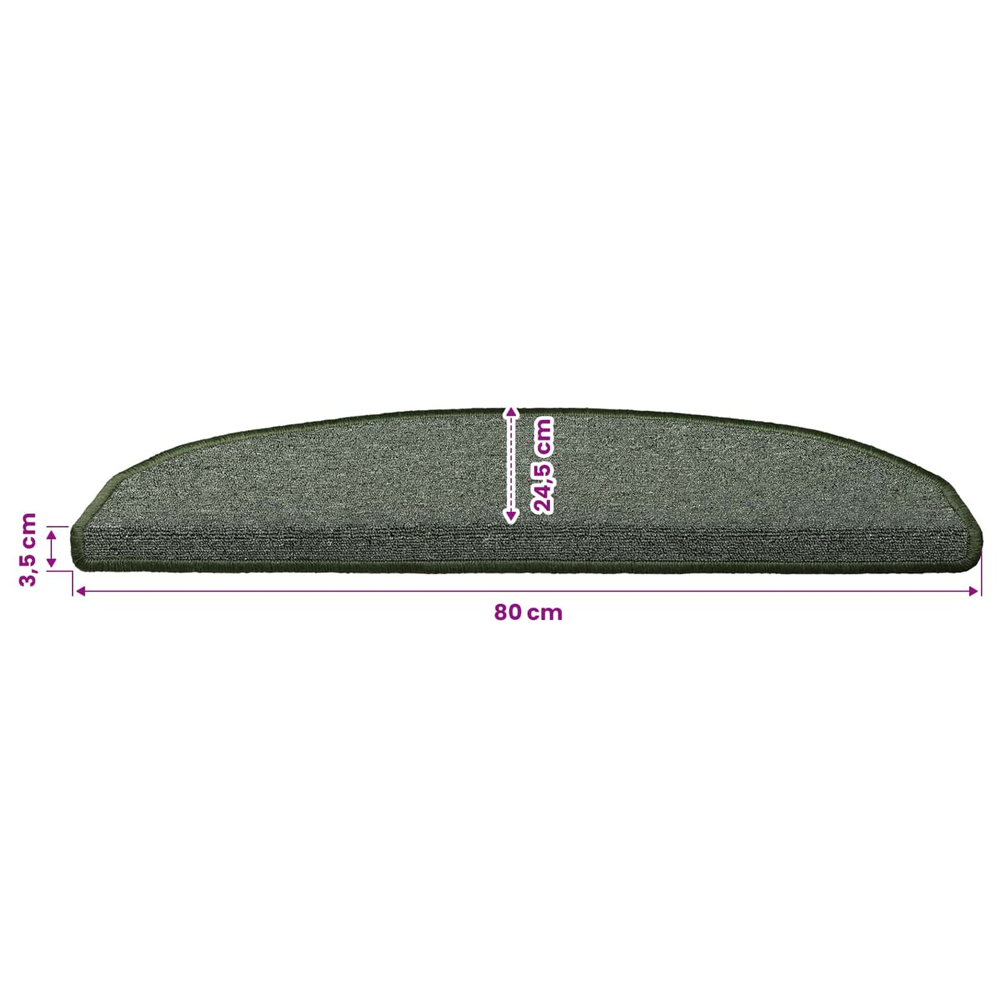 vidaXL Αυτοκόλλητα Ματ Σκαλοπατιών 15 τμχ. 80 x 24,5 x 3,5 εκ.