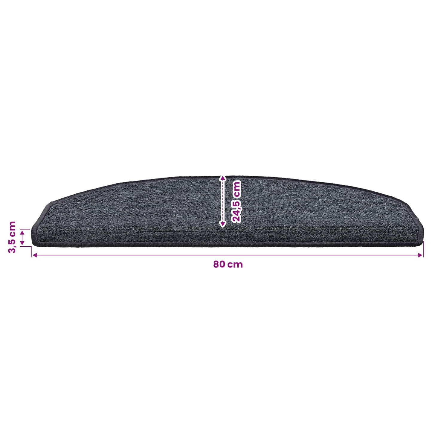 vidaXL Αυτοκόλλητα Ματ Σκαλοπατιών 15 τμχ. 80 x 24,5 x 3,5 εκ.