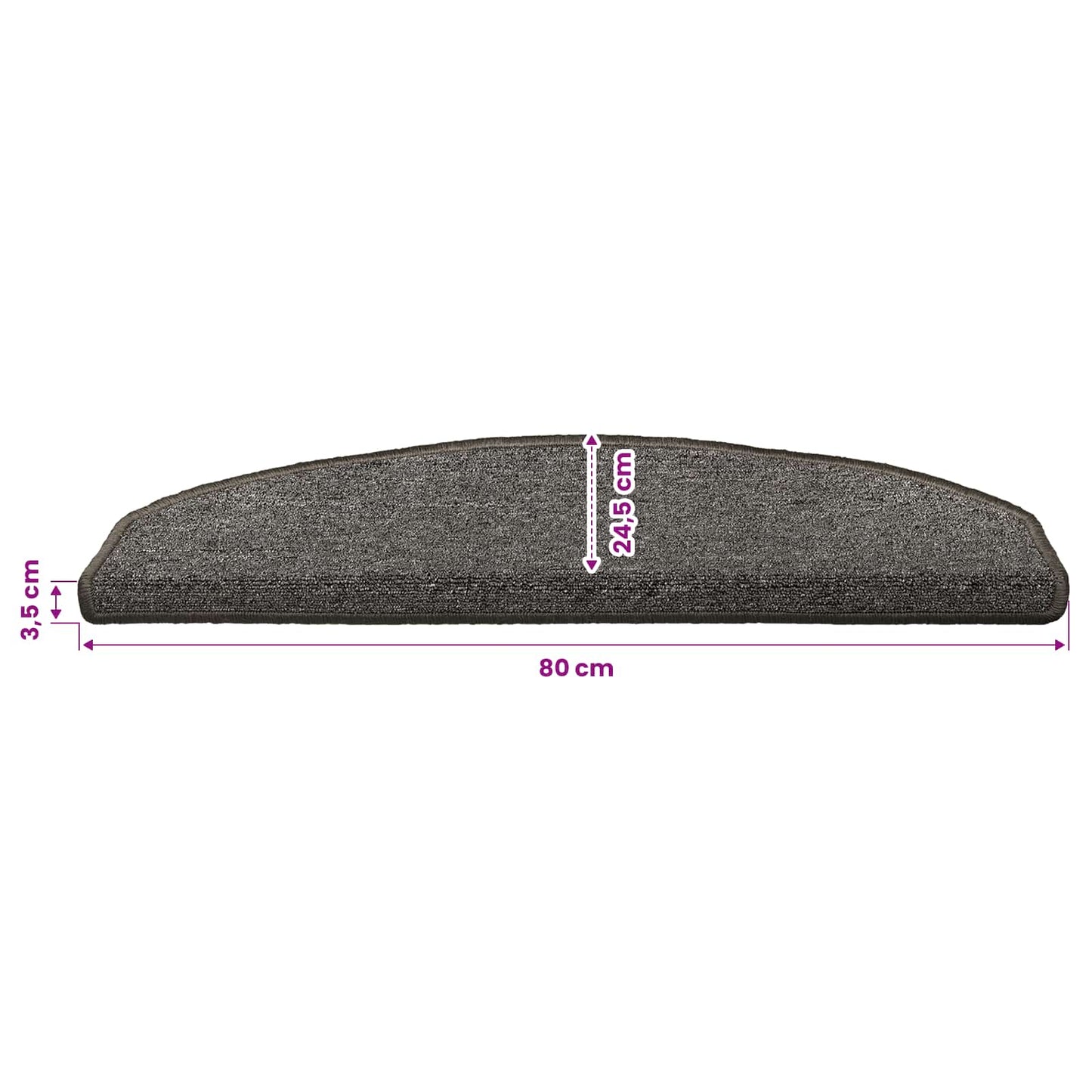 vidaXL Αυτοκόλλητα Ματ Σκαλοπατιών 15 τμχ. 80 x 24,5 x 3,5 εκ.