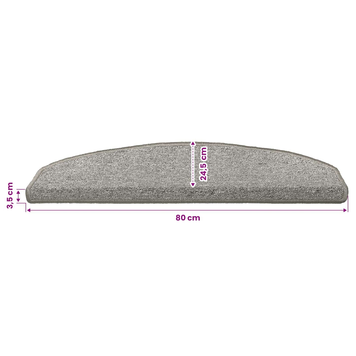vidaXL Αυτοκόλλητα Ματ Σκαλοπατιών 15 τμχ. 80 x 24,5 x 3,5 εκ.