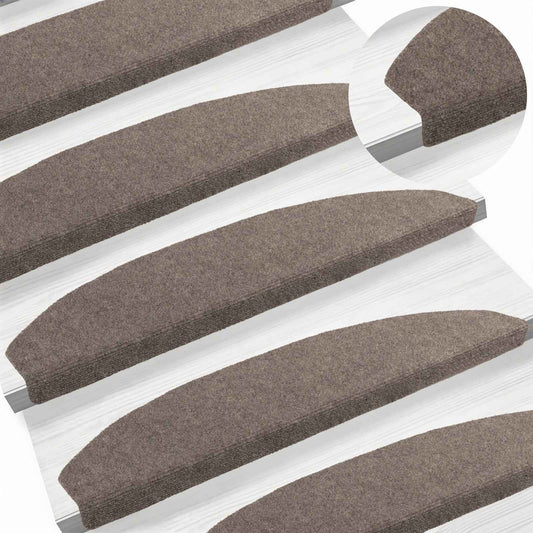 vidaXL Αυτοκόλλητα Ματ Σκαλοπατιών 15 τμχ. 80 x 24,5 x 3,5 εκ. Μόκα