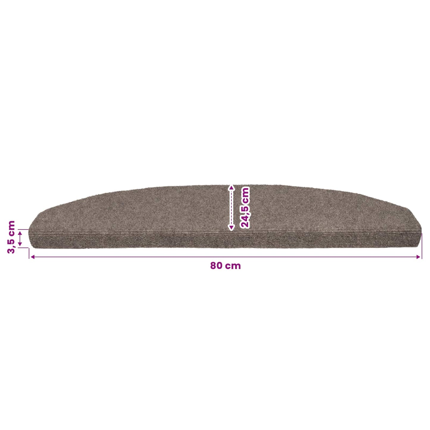 vidaXL Αυτοκόλλητα Ματ Σκαλοπατιών 15 τμχ. 80 x 24,5 x 3,5 εκ. Μόκα