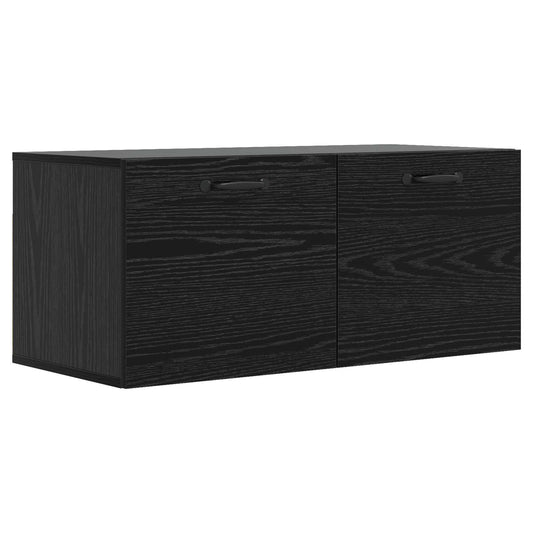 vidaXL Ντουλάπα Τοίχου Επιτοίχιο Μαύρη δρυς 80 x 36,5 x 35 cm