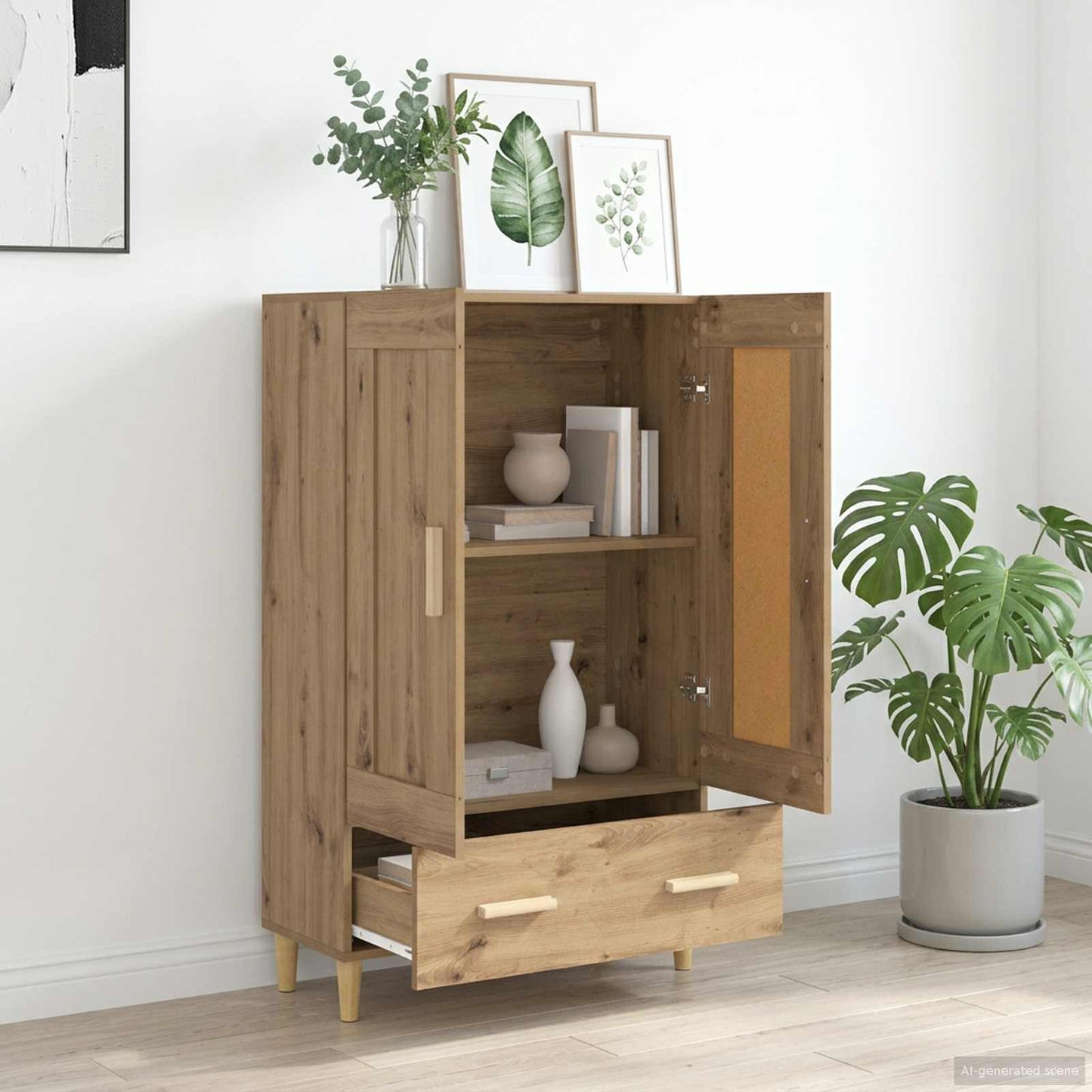 vidaXL Highboard Artisan Δρυς 70 x 31 x 115 εκ Επεξεργασμένο Ξύλο