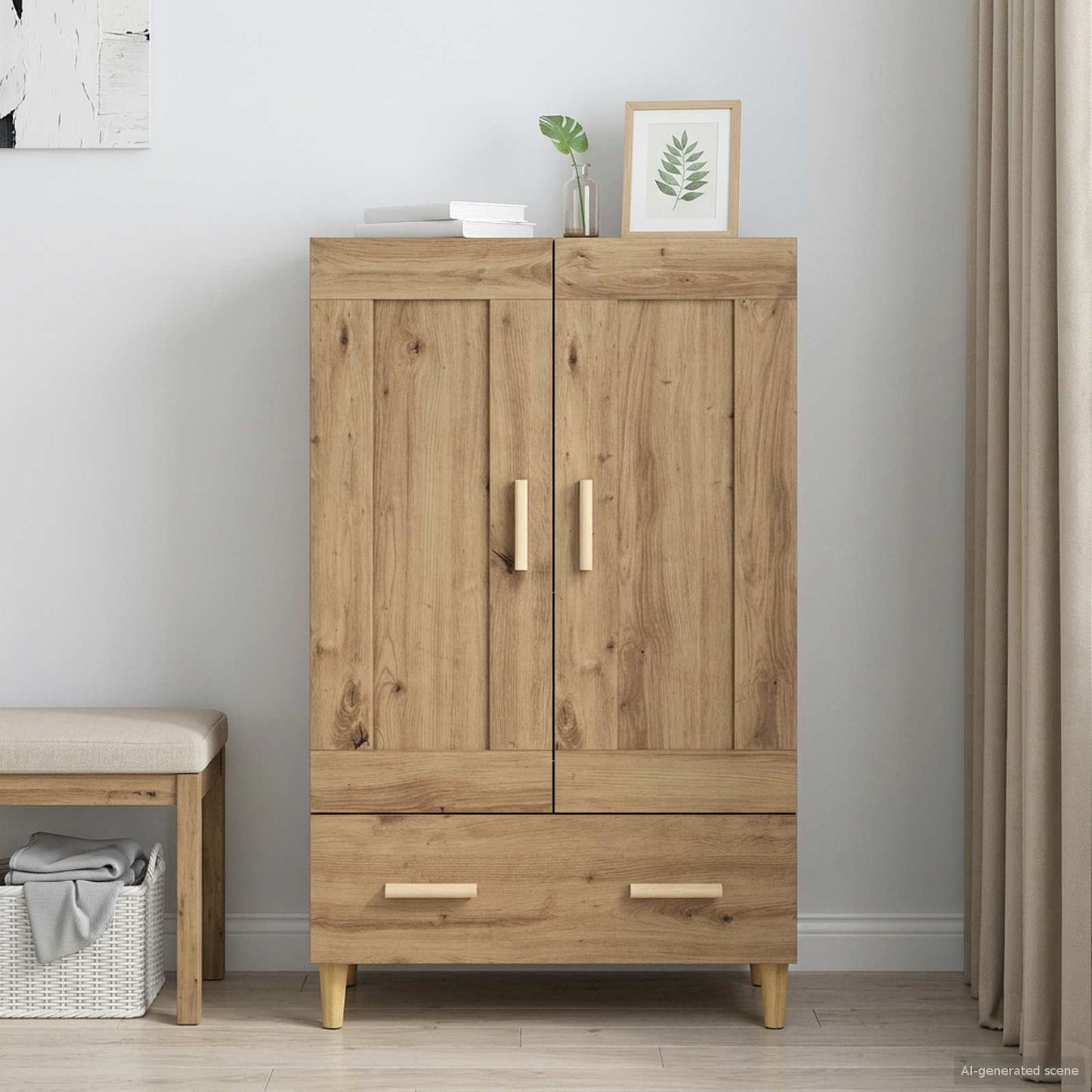 vidaXL Highboard Artisan Δρυς 70 x 31 x 115 εκ Επεξεργασμένο Ξύλο