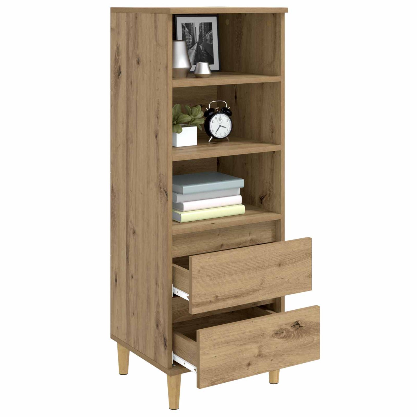 vidaXL Highboard Artisan Δρυς 40 x 36 x 110 εκ. Επεξεργασμένο Ξύλο