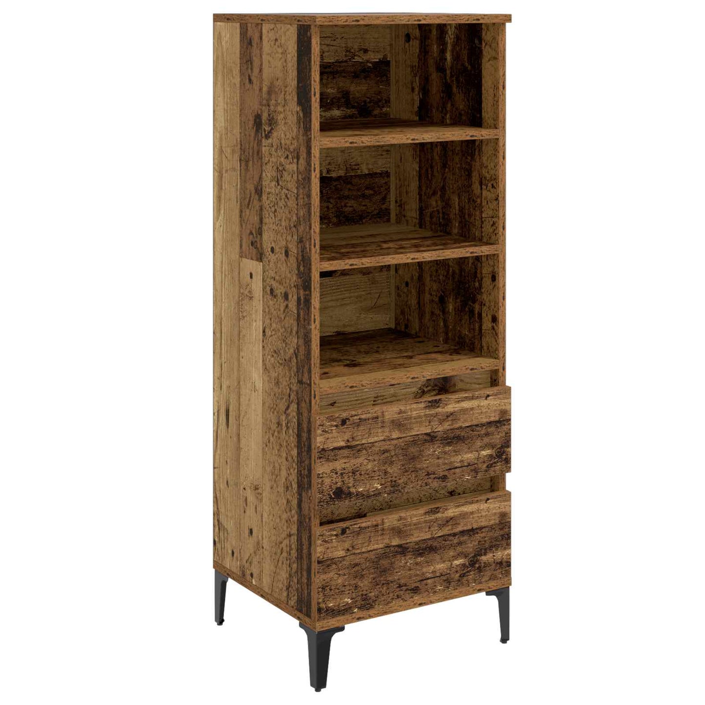 vidaXL Highboard Παλαιωμένο ξύλο 40 x 36 x 110 εκ. Επεξεργασμένο Ξύλο