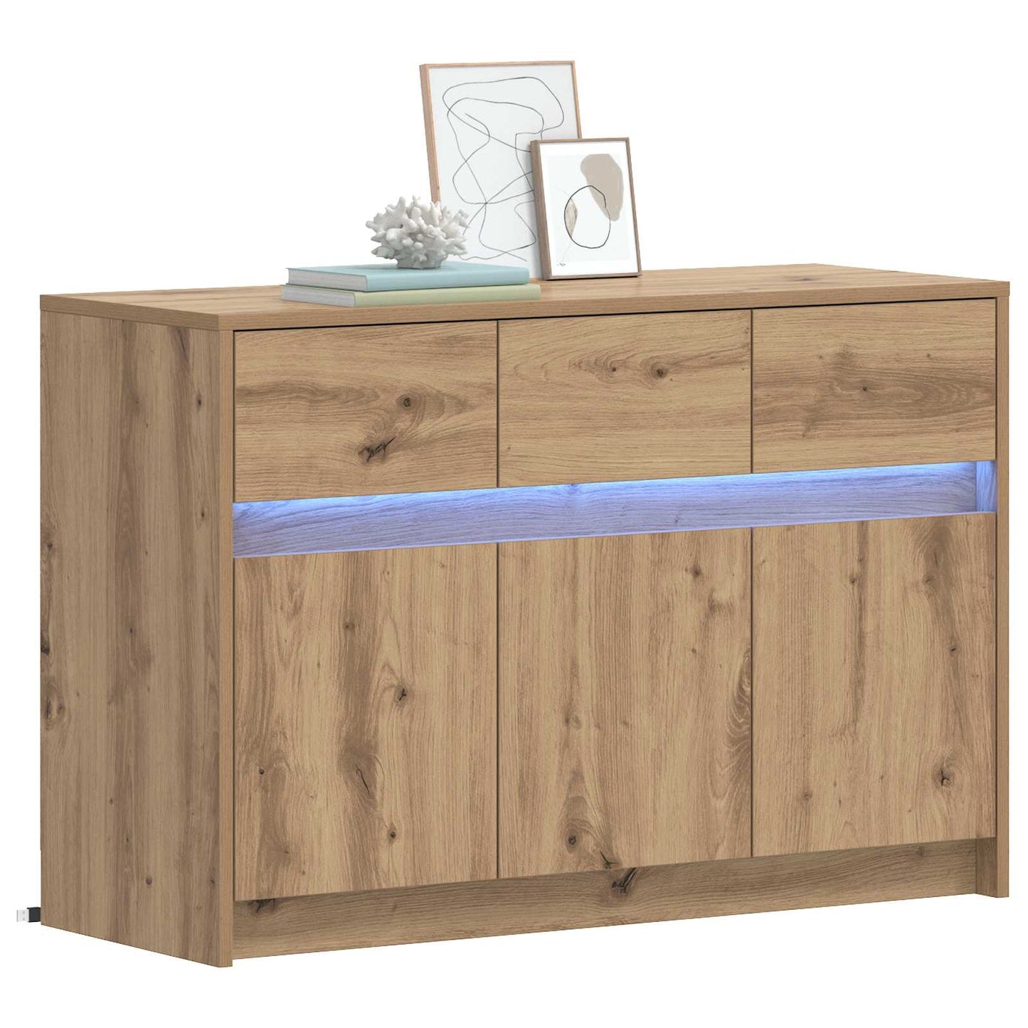 vidaXL Ντουλάπι TV 91 x 34 x 61 εκ. Artisan Δρυς Επεξεργασμένο Ξύλο