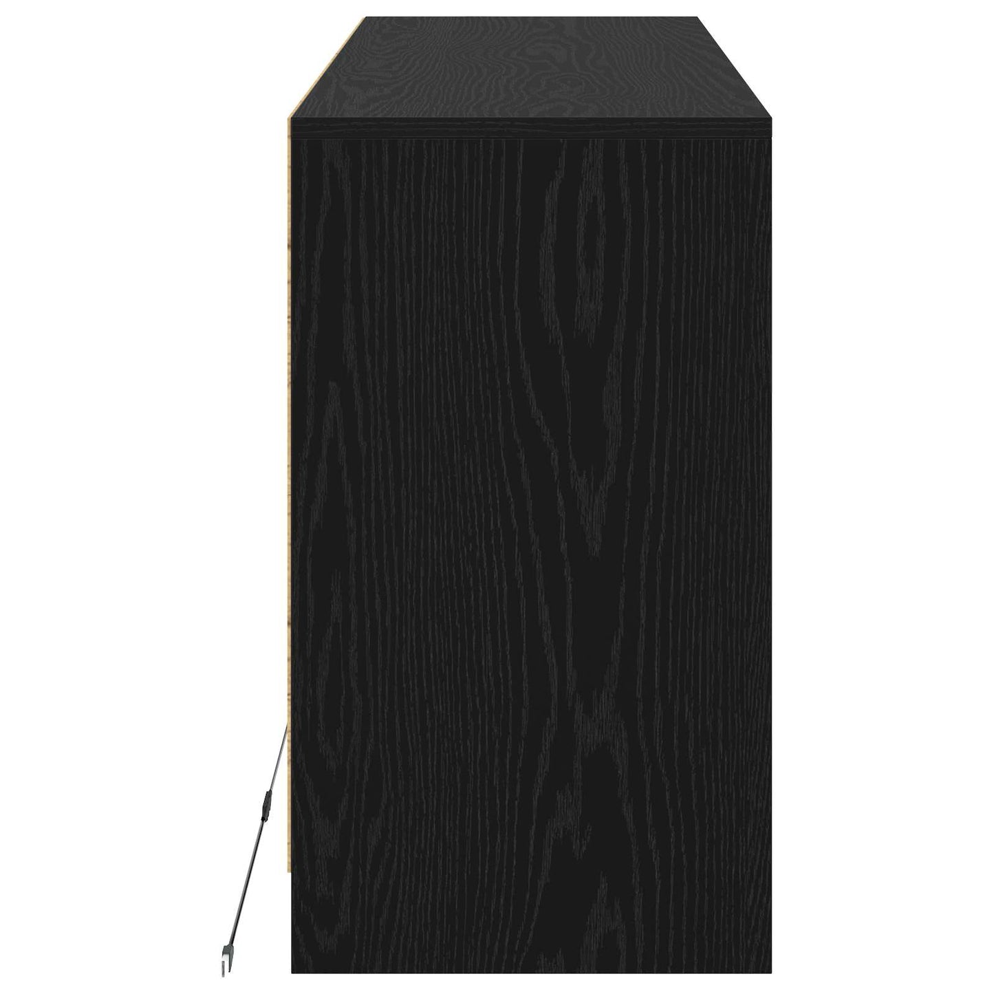 vidaXL Ντουλάπι TV 91 x 34 x 61 εκ. Μαύρη Δρυς Επεξεργασμένο Ξύλο