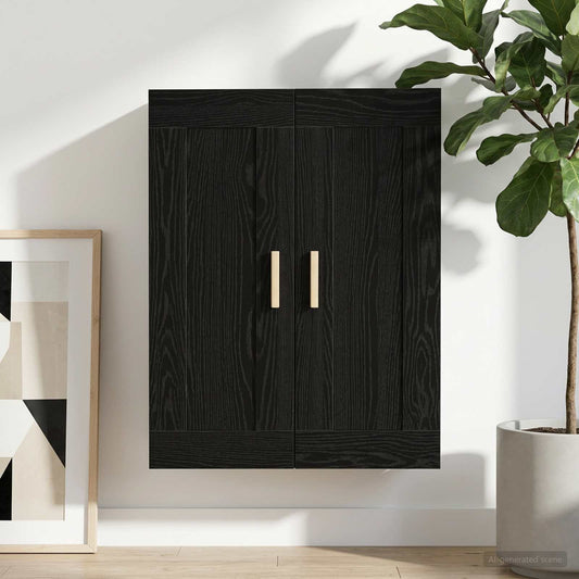 vidaXL Ντουλάπα Τοίχου Επιτοίχιο Μαύρη δρυς 69,5 x 34 x 90 εκ.
