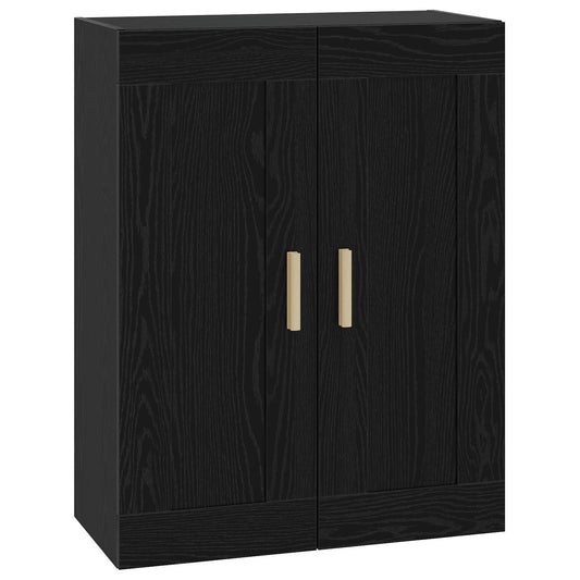 vidaXL Ντουλάπα Τοίχου Επιτοίχιο Μαύρη δρυς 69,5 x 34 x 90 εκ.