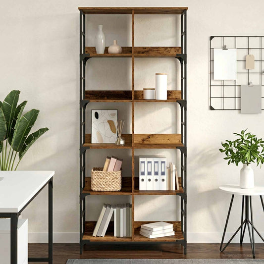 vidaXL Ράφι Βιβλίων 4 επιπέδων 78,5 x 33 x 188,5 εκ μέταλλο PB