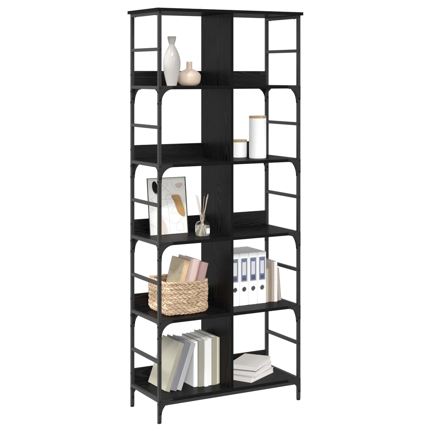 vidaXL Ράφι Βιβλίων 4 επιπέδων 78,5 x 33 x 188,5 εκ. μέταλλο PB