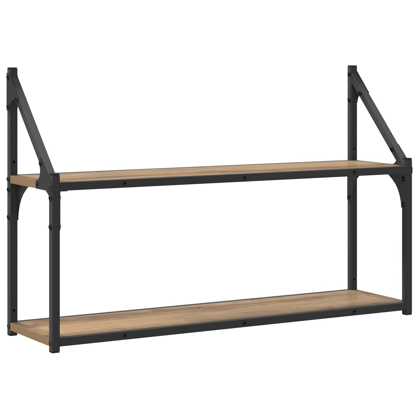 vidaXL Ράφι Τοίχου Επιτοίχιο Artisan δρυς 80 x 21 x 51 cm μέταλλο PB