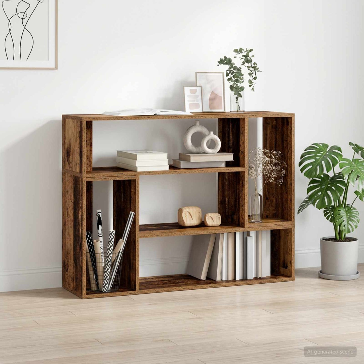 vidaXL Ντουλάπι TV 100 x 30 x 50 cm Παλαιωμένο ξύλο Επεξεργασμένο Ξύλο