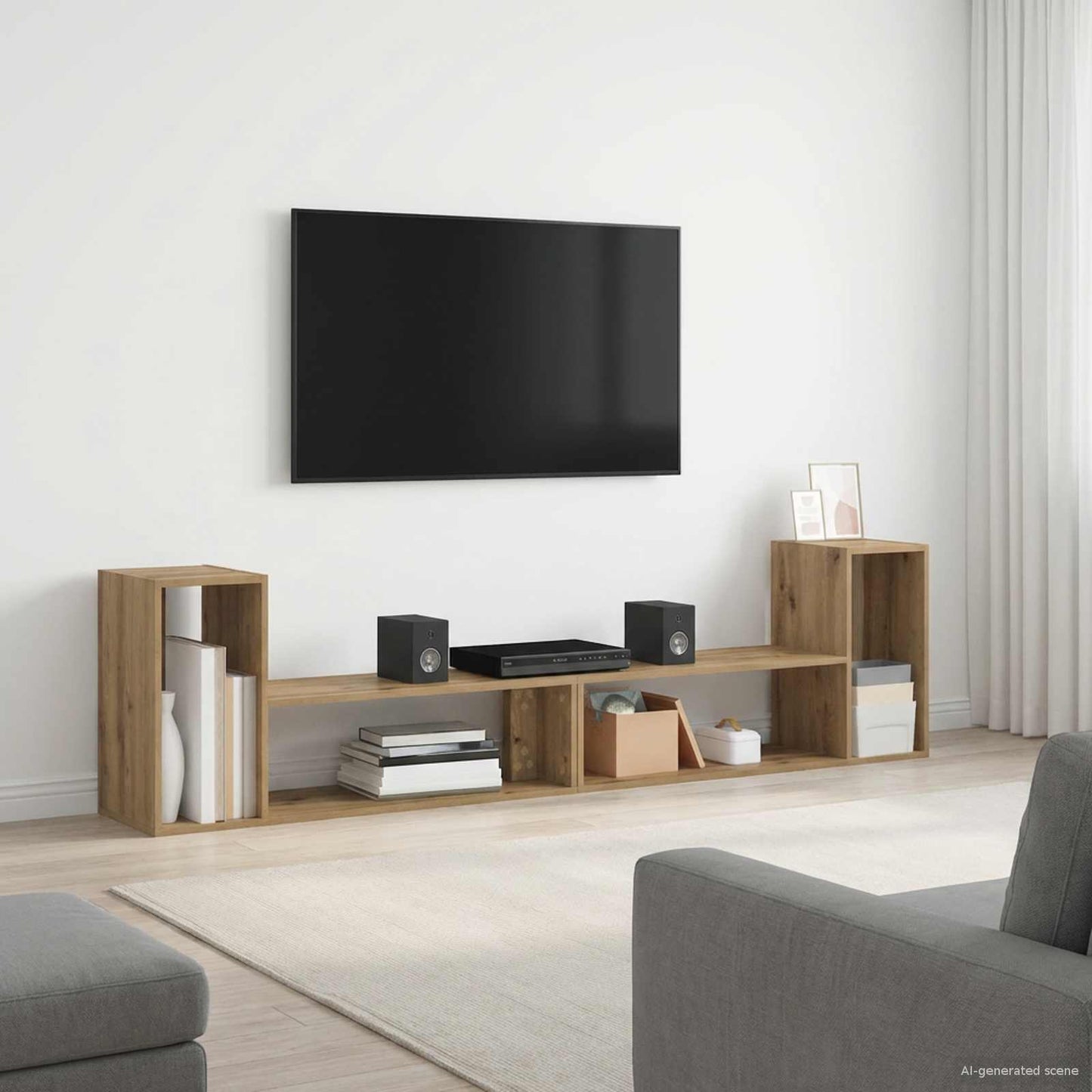 vidaXL Ντουλάπι TV 100 x 30 x 50 cm Artisan Δρυς Επεξεργασμένο Ξύλο