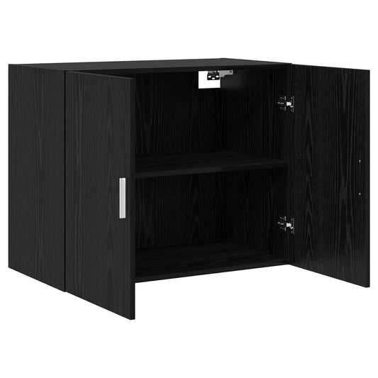 vidaXL Ντουλάπα Τοίχου Μαύρη Δρυς 80 x 42,5 x 64 εκ Επεξεργασμένο Ξύλο