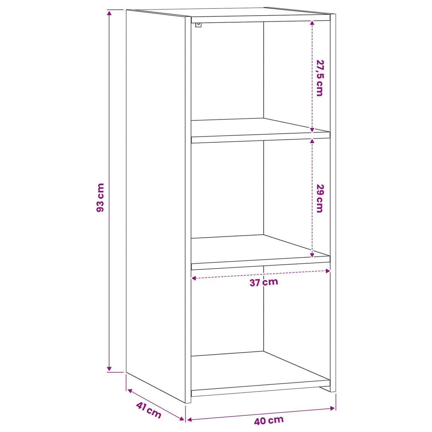vidaXL Πλαϊνό γραφείο Artisan Δρυς 40 x 41 x 93 εκ Επεξεργασμένο Ξύλο