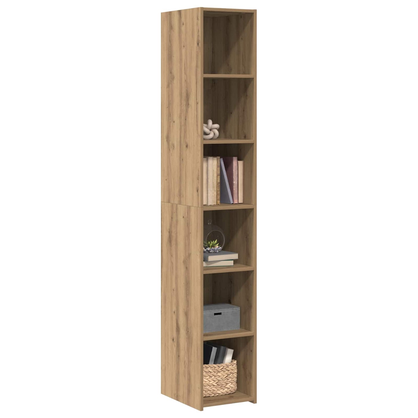 vidaXL Highboard Artisan Δρυς 30 x 41 x 185 εκ. Επεξεργασμένο Ξύλο