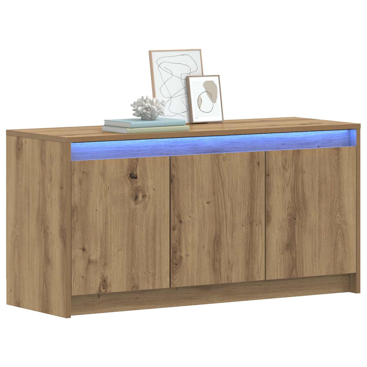 vidaXL Ντουλάπι TV 100 x 34 x 50 εκ Artisan Δρυς Επεξεργασμένο Ξύλο