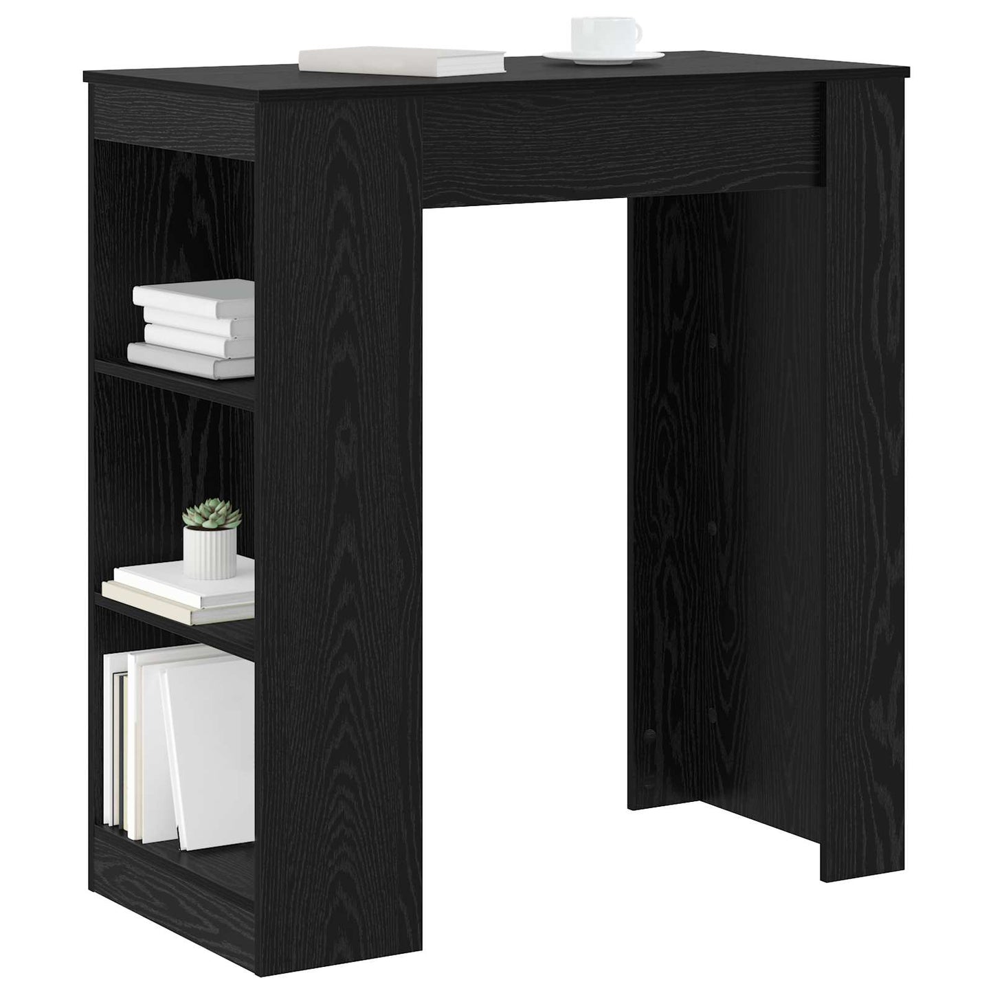 vidaXL Τραπέζι μπαρ 95 x 47 x 103,5 εκ Επεξεργασμένο Ξύλο Μαύρη Δρυς