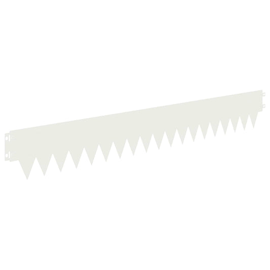 vidaXL Περίγραμμα γκαζόν 30 τμχ. 103 x 15 εκ μέταλλο Λευκό