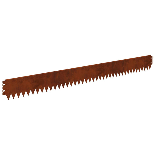 vidaXL Περίγραμμα γκαζόν 50 τμχ. 103 x 10 εκ Ατσάλι Σκ rusty