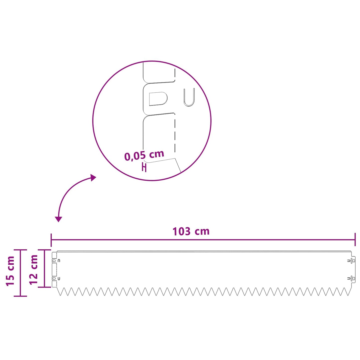 vidaXL Περίγραμμα γκαζόν 20 τμχ. 103 x 15 εκ Ατσάλι Λαδί
