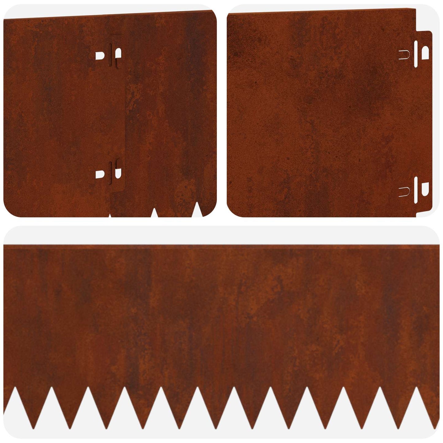 vidaXL Περίγραμμα γκαζόν 30 τμχ. 103 x 20 εκ Ατσάλι Σκ rusty
